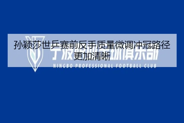 孙颖莎世乒赛前反手质量微调冲冠路径更加清晰 - OETY